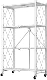 CARLA HOME 4-Tier Foldable Storage Shelf with Wheels for Kitchen, Garage, Pantry or Basement LSB-36254