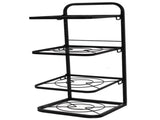 Kitchen Pots Organizer 4 Tiers Adjustable Height Space Saving Pan Rack for Under Sink Cabinet V1294-YM0703-3118230064611