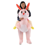 Easter Bunny Inflatable Costume Cute Festive Blow Up Riding Rabbit for Boys Girls Birthday Gifts V1294-YM0703-3115230020111