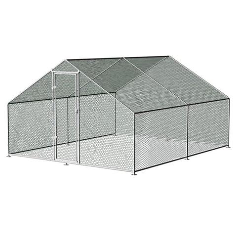 i.Pet Chicken Coop Cage 3x4x2m Galvanised Steel PET-CHICK-CAGE-B-3X4