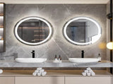 80cm LED Bathroom Mirror Anti-fog Circle Backlit HD V178-66749