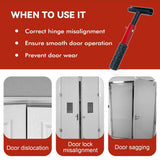 Four-in-One Hinge Gap Adjustment Tool with Interchangeable T-Type Heads for Aligning Door Hinges, V1341-ZY-ZYBAJ7G5-BLACK