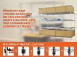 Modular Wire Storage 90x35cm Steel Shelving Chrome With Fixed Legs For Garage Warehouse Or Kitchen V63-841121