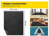 Bass Boat Carpet Cutpile Marine Carpet 6 x 13 ft Charcoal Black In/Outdoor V952-JZXWDTTH1.84MAXUHV0