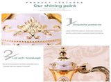 Elegant Gold Metal Serving Set - Decanter, 6 Cups, Tray V888-ELOSUNG26379