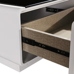 Coffee Table High Gloss Finish MDF Black & White Colour with 2 Drawers Storage V43-CT-MET-B&W