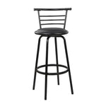 Artiss 4x Bar Stools Swivel Leather Padded Metal BA-TW-T5033A-BKX4