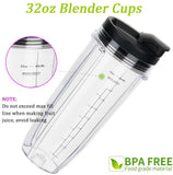 Replacement 32oz Blender Cup with Sip & Seal Lid For BL450 BL454 Bl455 BL456 BL480 BL481 BL482 BL490 V1192-AZ-W-2804