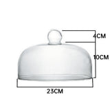Clear Glass Cake Dome with Knob, Pastry Display Dome, Home Kitchen Food Cover, Clear Cake Fresh V1370-AZ4-15874