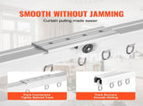 Ceiling Curtain Track Set 17.7 FT/5.4 Meter Room Divider with Hooks White V952-THBCLGDTZLHJN5CV4V0