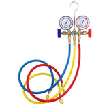 Air Conditioning Pressure Gauge with Hose and Hook 3 Way AC Diagnostic Manifold Gauge for Freon for V1192-AZ-W-20838