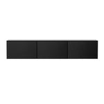 Artiss Floating Entertainment Unit TV Cabinet High Glossy Black 3 Cabinets 200CM FURNI-Q-FL01-TV200-BK-AB