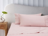 Accessorize 400TC Blush Bamboo Cotton Mega / Super Sheet Set 50cm Wall King V442-HIN-SHEETS-BAMBOOCOTTON50CM-BLUSH-KI