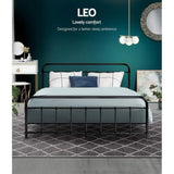 Artiss Bed Frame Metal Frames LEO - Queen MBED-C-LEO-Q-BK