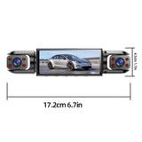 4-Camera Dash Cam 1080P Full-HD Dash Cam Car Dash Cam With 64GB Memory Card - Black - Size 01 V1106-800-10132-BLK-01