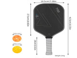 Pink handle T700 Carbon Fiber Pickleball Paddle Set - 16mm Textured Matte Finish with Oxford Carry V888-ELOSUNG47476-1