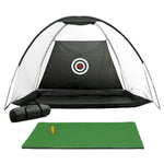 Everfit 3M Golf Practice Net And Training Mat Set Driving Target Black TENT-BK-GOLF-MAT-M