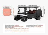 Golf Cart Cover, Visible Full-Enclosure 2&22 Passenger Golf Cart, 600D Waterproof Oxford Fabric V952-XCZYCZKSHKS2ZQV81001V0