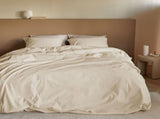 Bedding House Summer Sand Seersucker Cotton Quilt Cover Set King V442-HIN-QUILTCS-SUMMERSEERSUCKER-SAND-KI