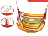 Colorful Striped Hammock Chair with Ropes and Storage Bag - Yellow Stripes V888-ELOSUNG25073