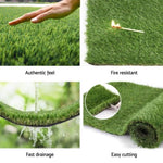 Prime Turf Artificial Grass 30mm 2mx5m 40SQM Synthetic Fake Lawn Turf Plastic Plant 4-coloured AR-GRASS-SILK-30-805-BK