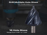 Step Drill Bit, 4.76 to 34.93 mm, 9.53 mm Triangular Shank, TiAlN Coating Cobalt High Speed Steel, V952-JTZT138INCHLOYO1B001V0
