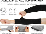 2 Pair Protective Arm Sleeves for Thin Skin Anti-Cut Burn Resistant Cover Forearm Sleeve for Cooking V1370-AZ4-17534