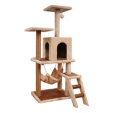 Furtastic 125cm Cat Tree Scratching Post - Beige CAT-EJT-341-BGE