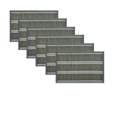 Set of 6 Victoria Bamboo Table Placemats 30 x 45cm Grey/Silver V442-JTC-PLACEMAT-BAMBOOLAR1G-GREY-RE