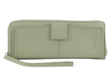 Pierre Cardin Womens Leather Zip Around Wallet RFID Blocking w/ Wristlet in Jade Green V563-PC3745-JADE