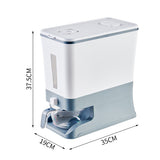 Regular Gray Smart Kitchen Rice Dispenser - Automatic Press-Style Rice Storage Bin V888-ELOSUNG18342