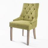 French Provincial Dining Chair Oak Leg AMOUR GREEN V274-FT-FC8443-GN1