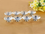16Pcs Crystal Glass Cabinet Knob Diamond Shape 40mm Drawer Cupboard Handle Pull V1294-YM0901-AU-07ZH-DIB02