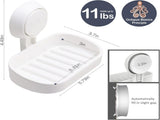 3 Pack Suction Cup Soap Dishes, Removable Drill-Free Bar Soap Holders for Shower Walls, Bathrooms, V1189-LC-AMZ-00271