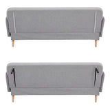 Merlin 3 Seater Sofa Futon Bed Fabric Lounge Couch - Grey V315-VOL-MERL-01