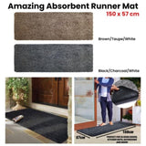 Amazing Absorbent Runner Mat 150 x 57 cm Brown/Taupe/White V442-BZO-MISC-RUNNERMAT-BROWN-RE