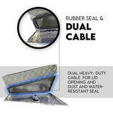 Under Tray Tool Box Underbody Pair Set 750mm Checker Plate Aluminium V379-750UTACHCK