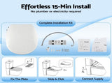 Cefito Non Electric Bidet Toilet Seat O-Shape Dual Nozzle Soft Close WaterMark DIY BIDET-N-ELEC-A106-WH