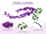 12Set Wisteria Hanging Flowers Plastic Decorative Easy to Shape Wedding Decorations Indoor V1370-AZ4-14502