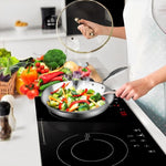 SOGA Stainless Steel Fry Pan 20cm 34cm Frying Pan Top Grade Skillet Induction Cooking FryPan FRYPANSS2860-2867