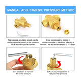 2X Water Pressure Regulator 1/2 Inch with Gauge, Hardness Brass, Adjustable Water Pressure Reducing V1192-AZ-W-22348