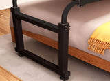 SOGA 120x45cm Black Cross Bed Movable Desk Table w/ Adjustable Length & Height SIDETAB29X2