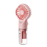 5-pack Pink Portable Handheld Misting Fan with Water Spray - 157mm Compact Rechargeable Mini Fan for V888-ELOSUNG56715