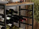 CARLA HOME 6-Tier Freestanding Wine Rack for 30 Bottles with Wood Countertop and Sturdy Metal Frame LSB-36091