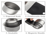 16Pc Magnetic Stainless Steel Measuring Cups & Spoons Set, 7 Heavy Duty Cups,8 Double Sided Spoons V1189-LWWAL-20260325-00627
