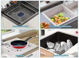 2 Pack 304 Stainless Steel Sink Bottom Grids, Kitchen Sink Protectors with Rubber Feet, 13.78 x V1188-MS-721-307