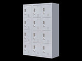 12-Door Locker for Office Gym Shed School Home Storage - 3-Digit Combination Lock V63-839071