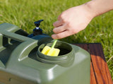 Green 20L container, camping storage, outdoor hydration, Australian camping gear, robust V1347-132-56960