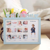 Newborn Baby Photo Album Frame for Girls, PVC Picture Book Keepsake to Preserve Cherished Memories V1369-AZ3-W-17426