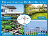 2 Pack Reflective Wind Powered Scare Devices, Weatherproof Reflective Deterrent for Outside,Protect V1370-AZ4-07794
